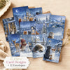 12Christmas Greeting Cards With Envelopes,Winter Snowy Wildlife Animals,Ideal  Winter Themed Party Favors Christmas Greeting Use