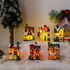 Christmas Decorations Resin Christmas Small House Micro Landscape Luminescent Snow House Decorations Christmas Gifts Santa Claus
