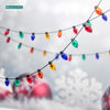 3/5Meters Christmas Garland Fake Light String No Electricity Colorful Small Bulbs for DollHouse Xmas Tree Hanging Party Supplies
