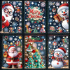 Christmas Window Stickers Gingerbread Man Santa Claus Snowman Snowflake Xmas Stickers Navidad Ornaments Merry Christmas Decor