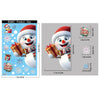Christmas Window Stickers Gingerbread Man Santa Claus Snowman Snowflake Xmas Stickers Navidad Ornaments Merry Christmas Decor