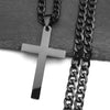 JYTF Gold-Tone Stainless Steel Cross Pendant Necklace