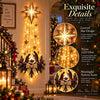 Christmas，Bethlehem Star of Faith, Lighted Nativity Wall Decor,Glowing Christmas Hanging Ornament, LED Lights for Indoor Gift