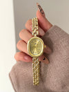 Women’s Oval Numberless Quartz Bracelet Watch