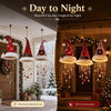 Christmas Santa Hat LED Hanging Light Warm Glowing Chandelier String Lights Xmas Ornament Home Stairway Holiday Party Decor