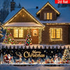 Merry Christmas Santa Claus Snowman Banner Xmas Party Decorations Yard Garden Decor Backdrops Photo Booth Props Party Supplies
