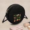 Women’s Mushroom-Print Zip-Up Shoulder Bag