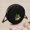 Women’s Mushroom-Print Zip-Up Shoulder Bag