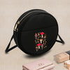 Women’s Mushroom-Print Zip-Up Shoulder Bag