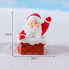 Christmas Resin Miniature Figurines Ornamnet Cartoon Santa Claus Elk Snowman Statues Decoration Micro Landscape Party Favors