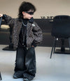 Boys Autumn Coat 2025 New Children Korean Leopard Print Patchwork Jacket Trendy Children Loose Casual Jacket for Outdoor Wear