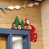 Christmas 2D Wooden Ornament Christmas Party Decoration Xmas Santa Claus Snowman Pendants New Year Gift Party Decorations