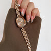 Women’s Oval Numberless Quartz Bracelet Watch