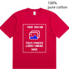 Custom-Made Men's T-Shirts Are Suitable for Team Gatherings, Gyms, and Sports Cotton Round-Neck Short-Sleeved Shirts