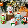 Christmas Series Craft Resin Animal Party Creative Mini Christma Tree Old Girl Kids Cute Gift Home Decoration Supplies Decor