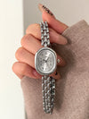 Women’s Oval Numberless Quartz Bracelet Watch