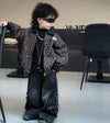 Boys Autumn Coat 2025 New Children Korean Leopard Print Patchwork Jacket Trendy Children Loose Casual Jacket for Outdoor Wear