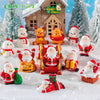 Christmas Resin Miniature Figurines Ornamnet Cartoon Santa Claus Elk Snowman Statues Decoration Micro Landscape Party Favors