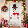 Christmas Felt Santa Snowman Door Window Stickers Wall Decals Xmas Party Background Decor New Year Indoor Home Hanging Ornament