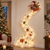 Christmas Magic Trail Wall Light-LED Glowing Christmas Scene Wall Decoration,Santa Sleigh Reindeer Hanging Decoration for Party