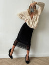 TOSSY Women’s High-Waist Lace Skirt