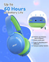 Acer Kids Bluetooth 6.0 Headphones with Built-in Mic 85/94dB Volume Limited Lightweight Over-Ear Wireless Headphones for Kids