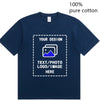 Custom-Made Men's T-Shirts Are Suitable for Team Gatherings, Gyms, and Sports Cotton Round-Neck Short-Sleeved Shirts