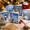 12Christmas Greeting Cards With Envelopes,Winter Snowy Wildlife Animals,Ideal  Winter Themed Party Favors Christmas Greeting Use