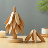 Christmas Tree Insulation Mat Solid Wood Dining Table Coaster Anti Scalding Mat Pot Mat Creative Personalized Home Decoration
