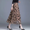Women’s Floral Appliqué Mesh Midi Skirt