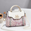 T0255 Women’s PU Zip-Up Handbag with Patchwork Styling