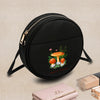 Women’s Mushroom-Print Zip-Up Shoulder Bag