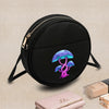 Women’s Mushroom-Print Zip-Up Shoulder Bag