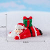 Christmas Resin Miniature Figurines Ornamnet Cartoon Santa Claus Elk Snowman Statues Decoration Micro Landscape Party Favors