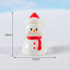 Christmas Resin Miniature Figurines Ornamnet Cartoon Santa Claus Elk Snowman Statues Decoration Micro Landscape Party Favors